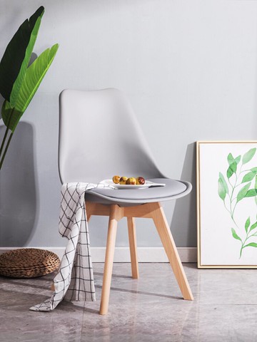 化妝椅 北歐輕奢家用餐椅靠背現代簡約休閑塑料化妝實木洽談書桌網紅椅子『XY11088』