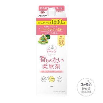 日本FaFa FREE& 無香精濃縮柔軟精補充盒-1500ml