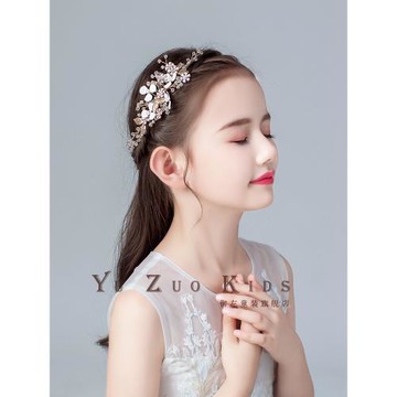 兒童女童禮服頭飾高級公主發夾側邊仙女舞蹈鋼琴演出走秀比賽頭花