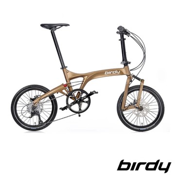 Birdy (Ⅲ) Touring內3X外8 24速18吋前後避震折疊腳踏車/鳥車-銀沙棕(古銅金)