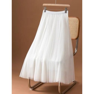 網紗半身裙女紗裙小個子短裙夏季高級感a字長裙新款中長長款裙子