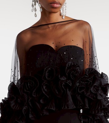Jenny Packham Ruffled caped gown