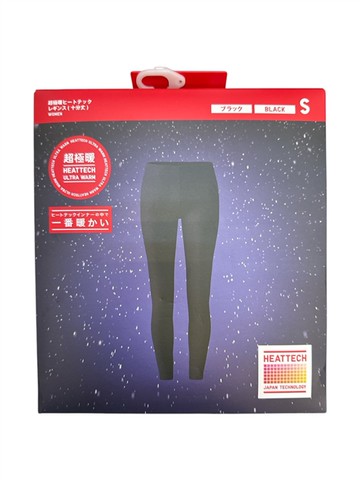 日本 Uniqlo 女裝 HEATTECH ULTRA WARM超極暖內搭褲 -09 BLACK S (JN1022)