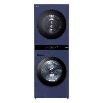 【LG 樂金】22公斤+20公斤 WashTower AI 智控洗乾衣機第二代 霧夜藍WD-S2220NV加贈LINE九陽多功能料理鍋
