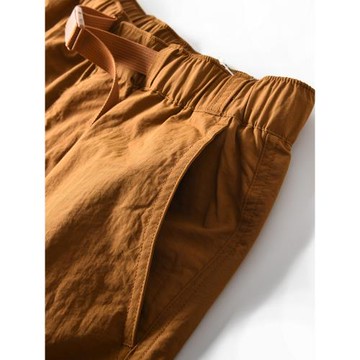 新款美式防潑水速干透氣潮流寬松直筒闊腿錐形運動休閑褲男士春夏