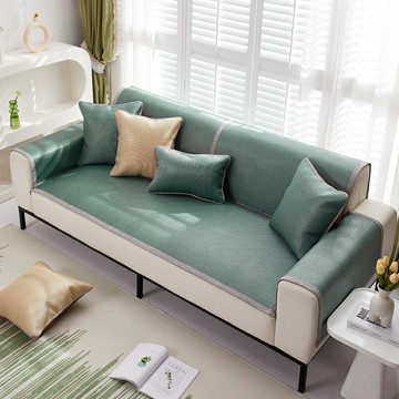 夏季涼席沙發墊夏天沙發涼席皮坐墊子涼墊防滑藤席套罩蓋布巾客製化