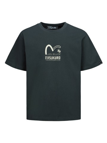 Seagull and Logo Print T-Shirt
