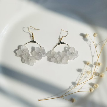 永生花耳環|真花耳環|