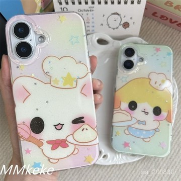 ✨限時下殺✨大廚棉花糖蘋果16promax手機殻iPhone15/14可愛13簡約12少女x軟萌