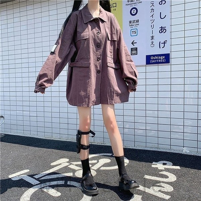 シャツ韓国オルチャンストリートダンス衣装原宿系長袖チュニックロゴワッペンv系アメカジトップス 通販 Lineポイント最大get Lineショッピング