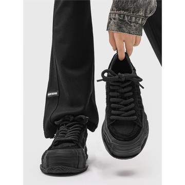 男鞋秋季2025新款休閑鞋潮牌高級感溶解鞋百搭潮鞋松糕厚底板鞋男