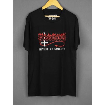 Possessed SevenChurches 著魔死亡金屬音樂周邊純棉短袖正肩T恤