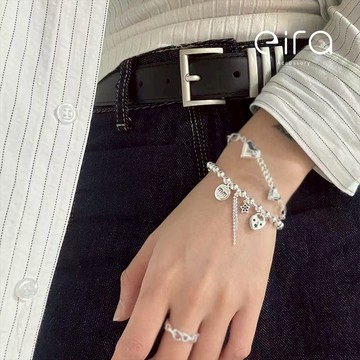 Eira Accessory 吊飾圓珠手環‧925純銀手鍊‧輕奢 精緻 吊飾 串珠 百搭 手鍊 手飾 CSL0010A