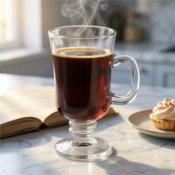 無鉛水晶玻璃杯酒杯茶杯水杯高腳杯子帶把手家用高級感高端高顏值