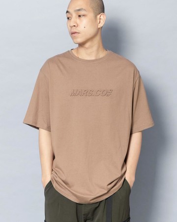 MARS CO經典立體字體落肩短T (卡其)