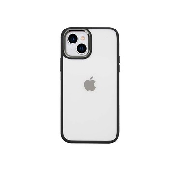 iPhone 15 Plus 殼 iPhone 15 Plus 金屬鏡框手機保護殼-黑
