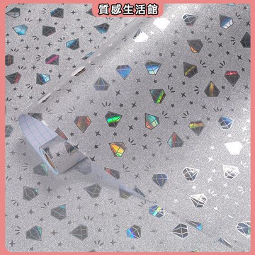 貼紙 背膠墻紙 墻面翻新 臥室客廳 【新品】鉆閃磨砂貼紙防水自粘墻紙衣柜櫥柜貼膜廚房灶臺防油壁紙