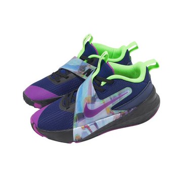 Nike 籃球鞋 Team Hustle D 12 SE PS 中童 小朋友 藍 紫 魔鬼氈 運動鞋 HV2290-400