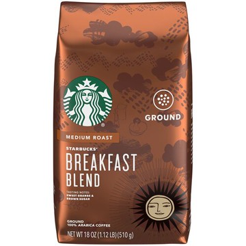 Starbucks Ground Coffee Breakfast Blend 18 oz