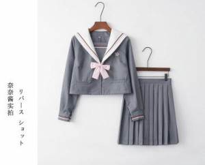 日系春秋コスプセーラー服長袖山桜JK制服コスプレセーラー襟セーラー服