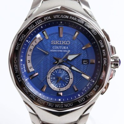 セイコー SEIKO コーチュラ 電波ソーラー ワールドタイム メンズ腕時計 SSG019/8B63-OAKO CUTURA /未使用 品/買取品/質屋出店/MT2914海外モデル | LINEブランドカタログ