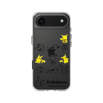 iPhone Air Clear Case（相機按鈕） 透明 - 寶可夢 Pokemon - 皮卡丘動作大集合