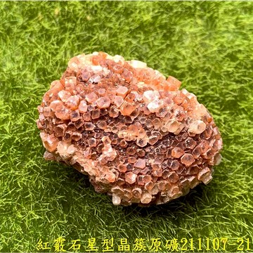 紅霰石星型晶簇原礦211107-21~24 ~協助釋放憤怒與情緒，穩定下三輪能量