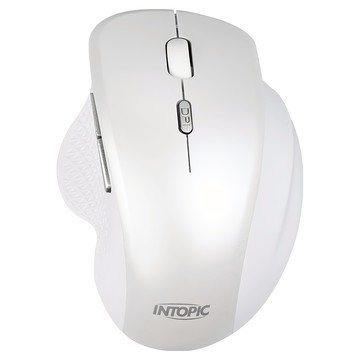 INTOPIC 廣鼎 2.4GHz飛碟無線靜音滑鼠  800/1200/1600 三段DPI  人體工學設計  MSW-Q770  白色