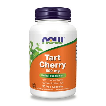 【NOW】高濃縮酸櫻桃膠囊1瓶(90顆) 500mg酸櫻桃/50:1濃縮/幫助入睡/調整體質/運動保健/銀髮保健