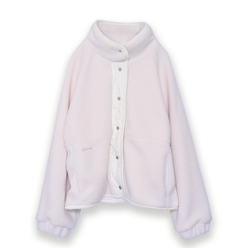 5th STREET｜女裝｜毛絨絨開襟外套 ｜米白色