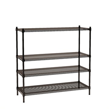 [客尊屋]粗管/沖孔/45x120x120hcm 黑武士沖孔 四層架黑武士