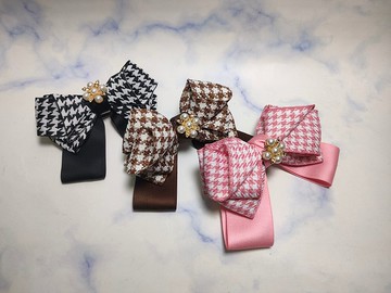 千鳥格系列-彈簧夾鴨嘴夾