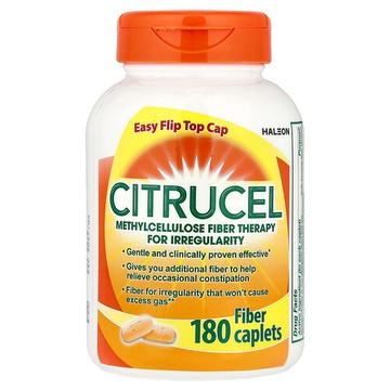 Citrucel, Methylcellulose Fiber Therapy for Irregularity，180 片纖維囊片