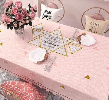 桌布 桌布書桌學生pvc餐桌布布藝少女心北歐防水防油免洗茶幾布