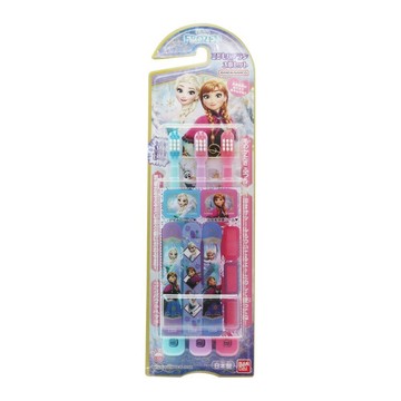 【牙齒寶寶】日本 萬代BANDAI 卡通授權兒童牙刷3入 冰雪奇緣款