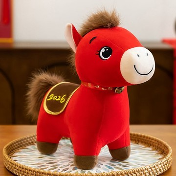 🔥臺灣出🔥夢之熊2026馬年吉祥物公仔毛絨玩具生肖玩偶年會活動禮品定製logo 馬年公仔