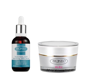 德國百妮 bioneo 水潤拋光美白霜 50ml + 玻尿酸精純原液 50ml