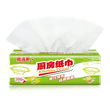 順清柔廚房用紙廚房紙整箱9包1800張抽紙巾擦手紙洗碗吸水吸油紙