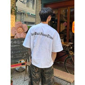 【SEMPLICITA】韓國 自製 Boxy T恤 歌德 字母 刺繡 短寬 短T 寬版 短袖 短Tee 男女皆可