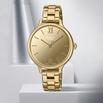 CASIO 卡西歐 SHEEN 鏡面拋光女錶 1212購物節 送禮推薦 SHE-4560G-9A
