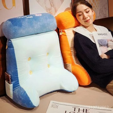 三角床頭靠墊大靠背柔軟孕㛿護腰枕靠枕宿捨床上榻榻米紐扣可拆洗 MSJK