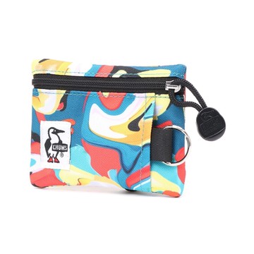 CHUMS Recycle Key Coin Case鑰匙零錢包-藍多色-CH603574Z307