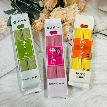 日本 森川 五色素麵 彩色素麵 200g 蛋麵/梅風味麵/茶麵 三種風味可選｜全店$199免運