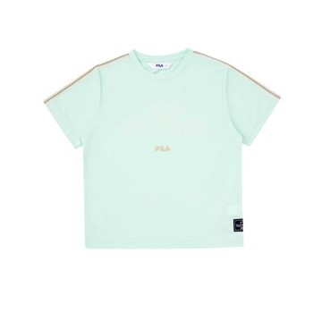 FILA KIDS 童短袖圓領T恤-薄荷綠 1TEA-4413-MT