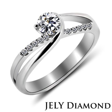 JELY FANTASY LOVE 0.30克拉八心八箭完美車工美鑽戒