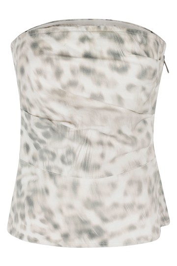 Rotate by Birger Christensen Printed Denim Top