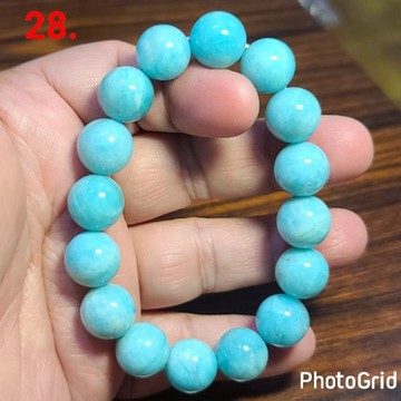天河石 手鍊 手環 手珠 老礦料 13mm+ 天然 ❤水晶玉石特賣#C241-10
