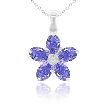 MYEZ 2.05克拉 絕美丹泉石 白K 鑽石項鍊 墜鍊 送鉑金鍊