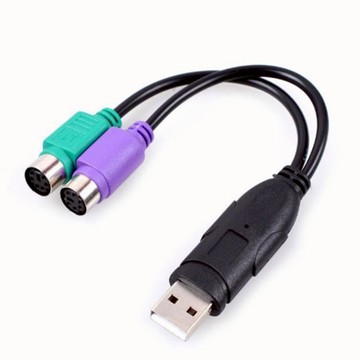 【蛙仔】USB 轉 PS2 PS/2 線 一分二 轉接線 轉接頭 滑鼠 鍵盤 隨插即用