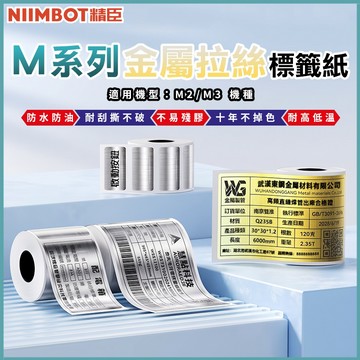 《台灣公司貨》【M2/M3標籤紙】金屬拉絲熱轉印貼紙 精臣原廠 營養標示 熱轉印標籤機貼紙 M2_H標籤機貼紙